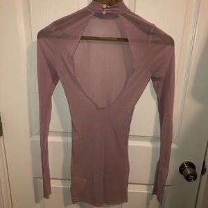 Free People - Intimately Sheer Mauve Long Sleeve M